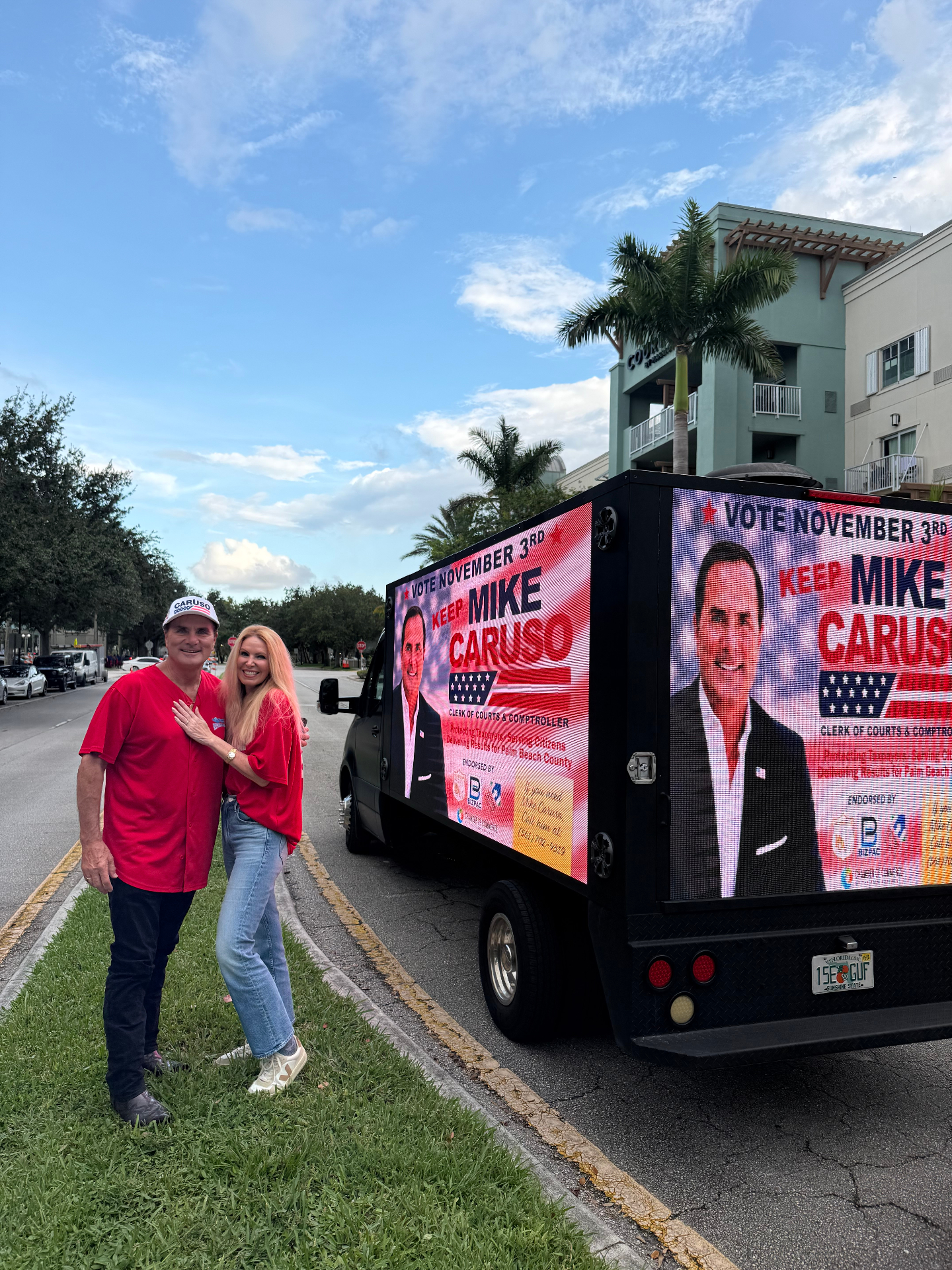 Keep Mike Caruso — Palm Beach County Clerk of Courts rolling billboard.