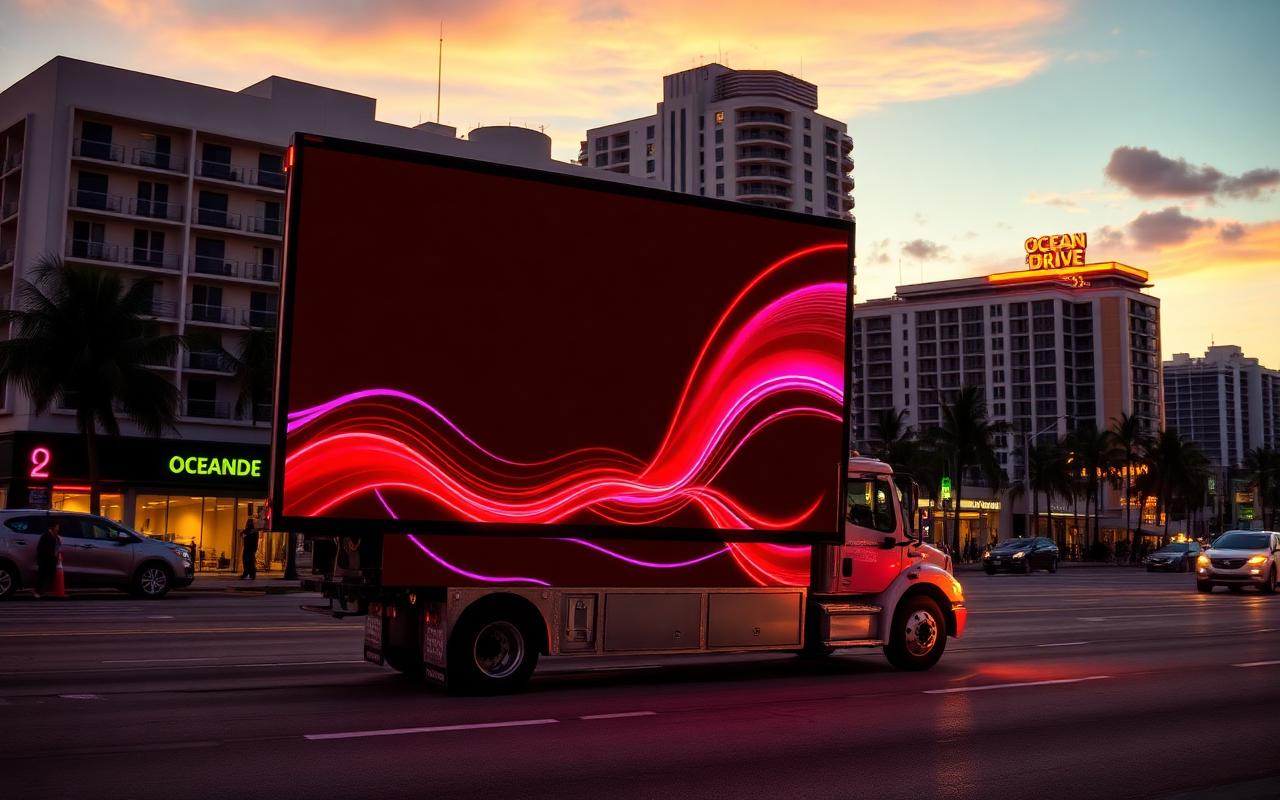 Presidential LED truck on a California route
